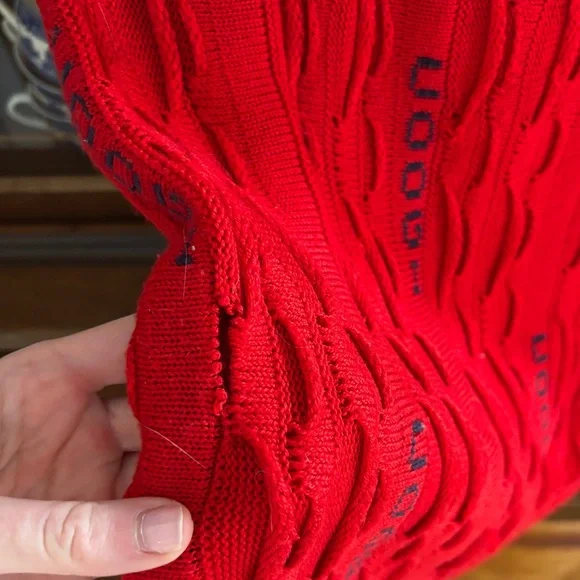 Vintage Coogi Brand 90’s Red Spaghetti Strap Knit Dress Women's - Picture 4 of 8